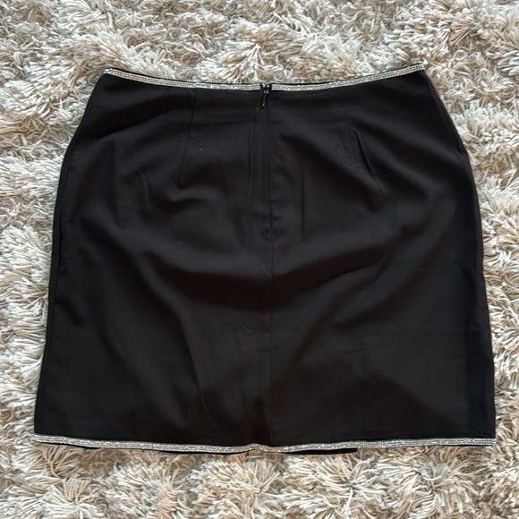 Lulus rhinestone trim split hem mini skirt - Picture 4 of 7